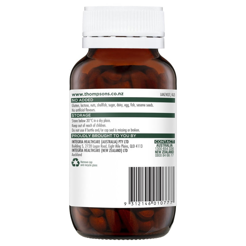 Thompson's Natural Liquid Calcium 60 Capsules - Vital Pharmacy Supplies