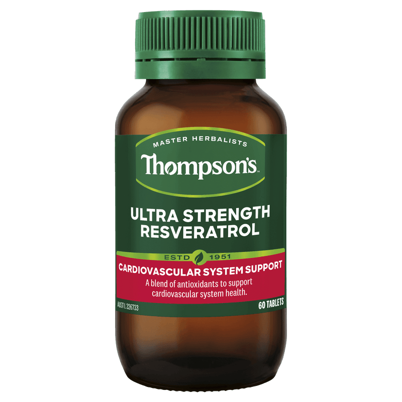 Thompson's Ultra Strength Resveratrol 60 Tablets - Vital Pharmacy Supplies