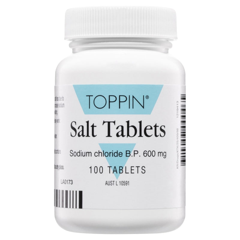 Toppin Salt Tablets 600mg 100 Tablets - Vital Pharmacy Supplies