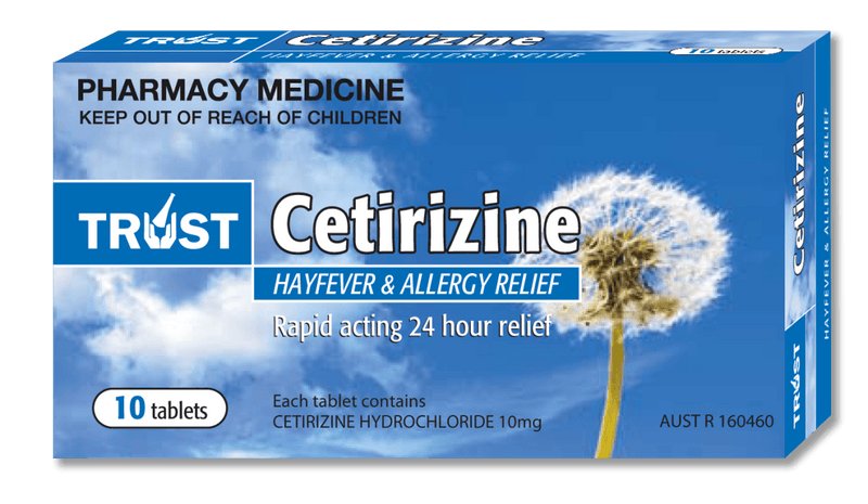 Trust Cetirizine 10mg 10 Tablets - Vital Pharmacy Supplies