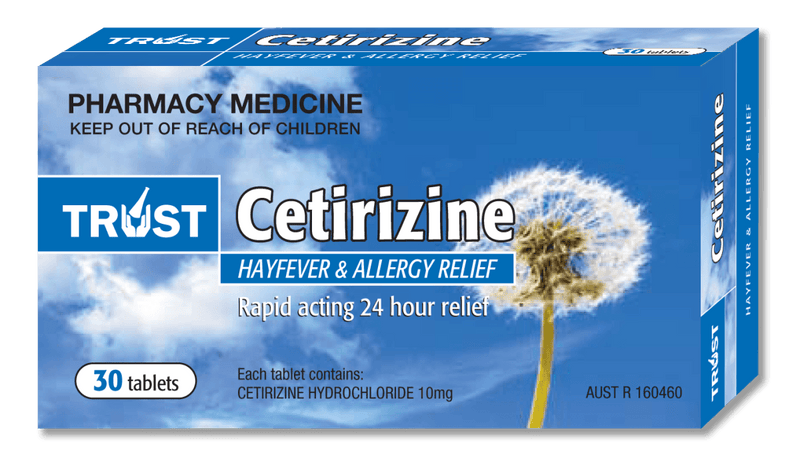 Trust Cetirizine 10mg 30 Tablets - Vital Pharmacy Supplies