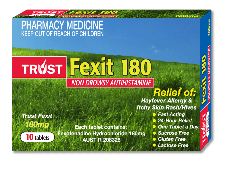 Trust Fexit 180mg 10 Tablets - Vital Pharmacy Supplies