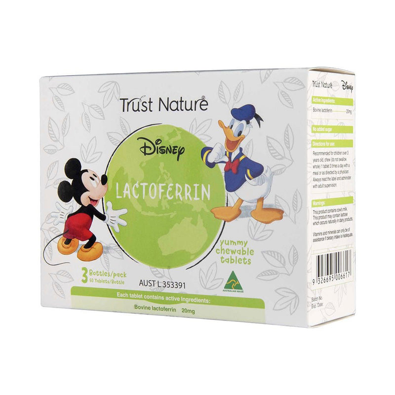 Trust Nature Disney Lactoferrin Chewable Tablets 50 x 3 Pack - Vital Pharmacy Supplies