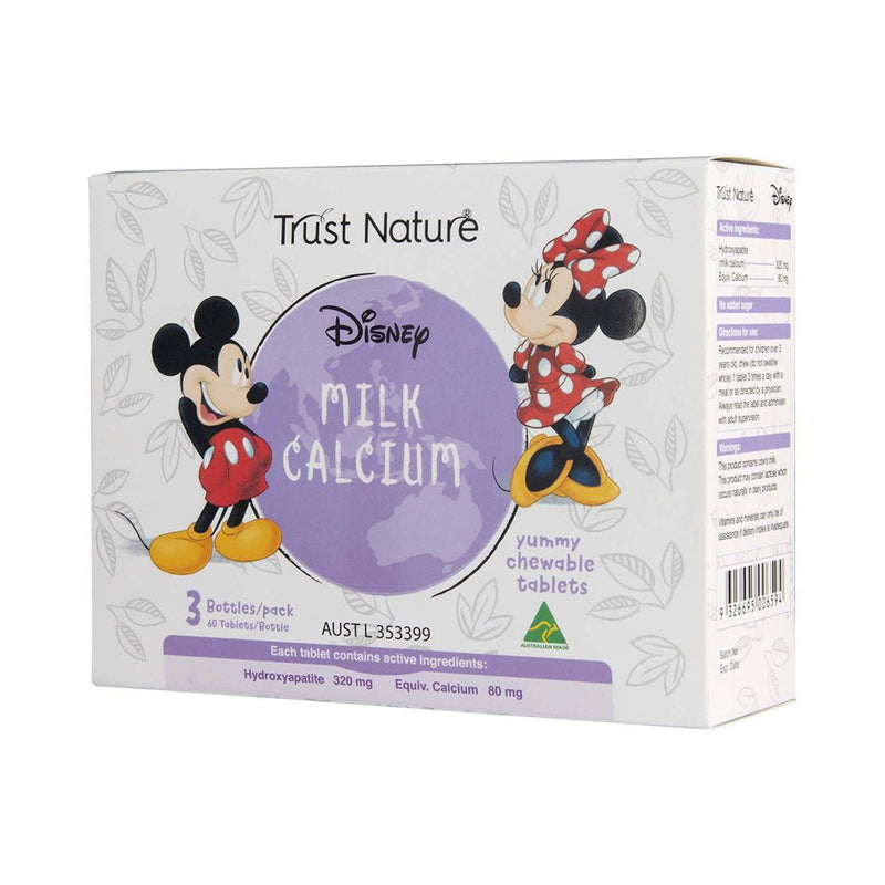 Trust Nature Disney Milk Calcium Chewable Tablets 60 x 3 Pack - Vital Pharmacy Supplies
