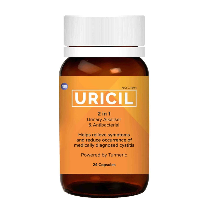 Uricil Urinary Alkaliser & Antibacterial 24 Capsules - Vital Pharmacy Supplies