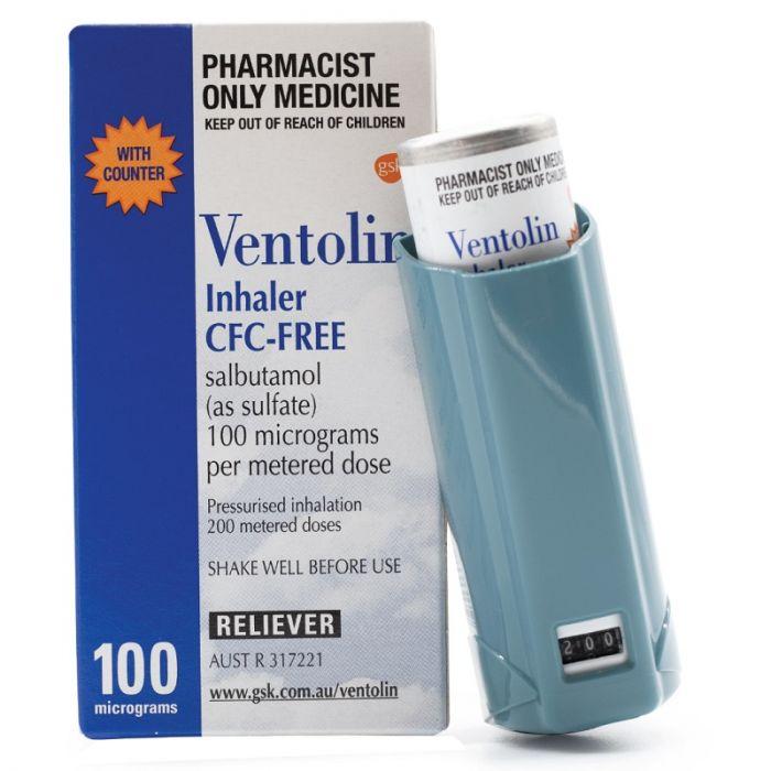 Ventolin CFC Free Asthma Inhaler (S3) - Vital Pharmacy Supplies