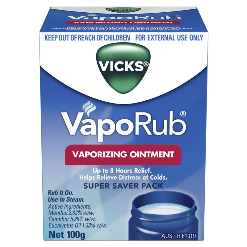 Vicks VapoRub Ointment Decongestant Chest Rub 100g - Vital Pharmacy Supplies