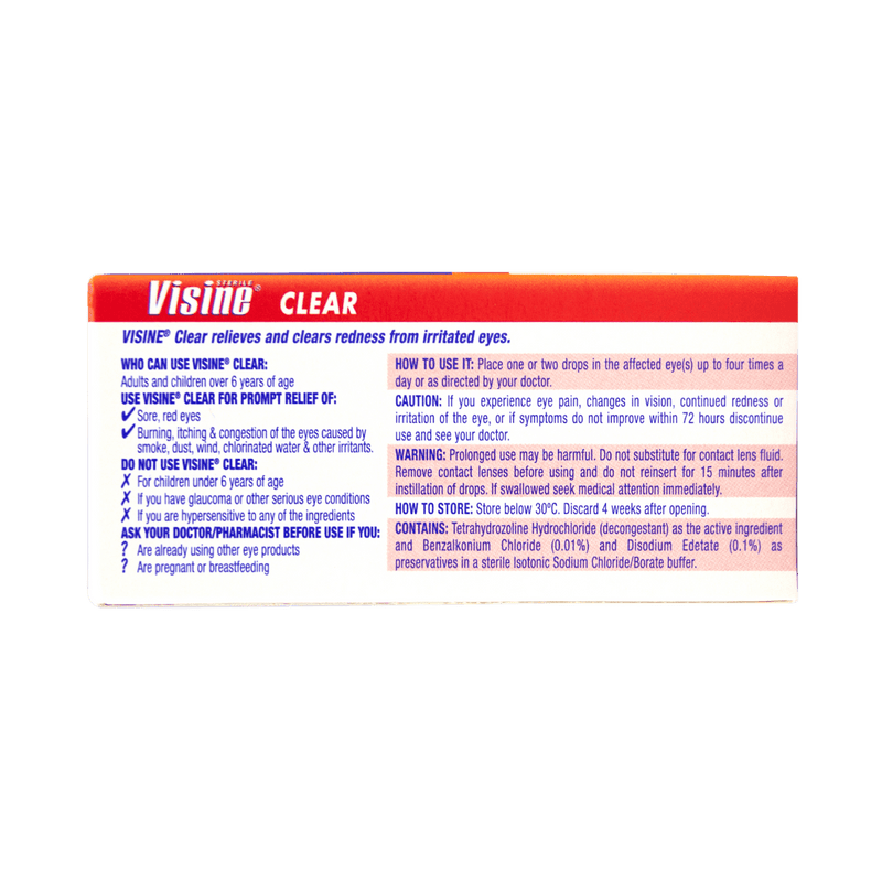 VISINE Clear Eye Drops 15mL - Clearance - Vital Pharmacy Supplies