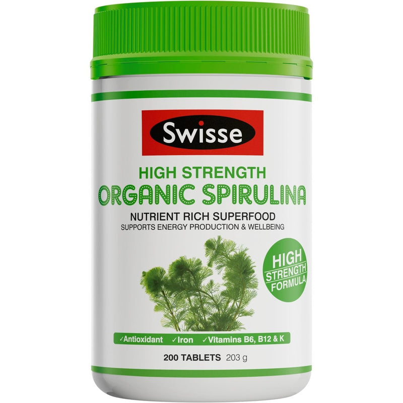 Swisse High Strength Organic Spirulina 200 Tablets - VITAL+ Pharmacy