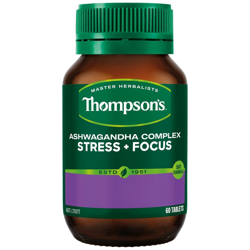 Thompson's Ashwagandha Complex Stress + Focus 60 Tablets - VITAL+ Pharmacy
