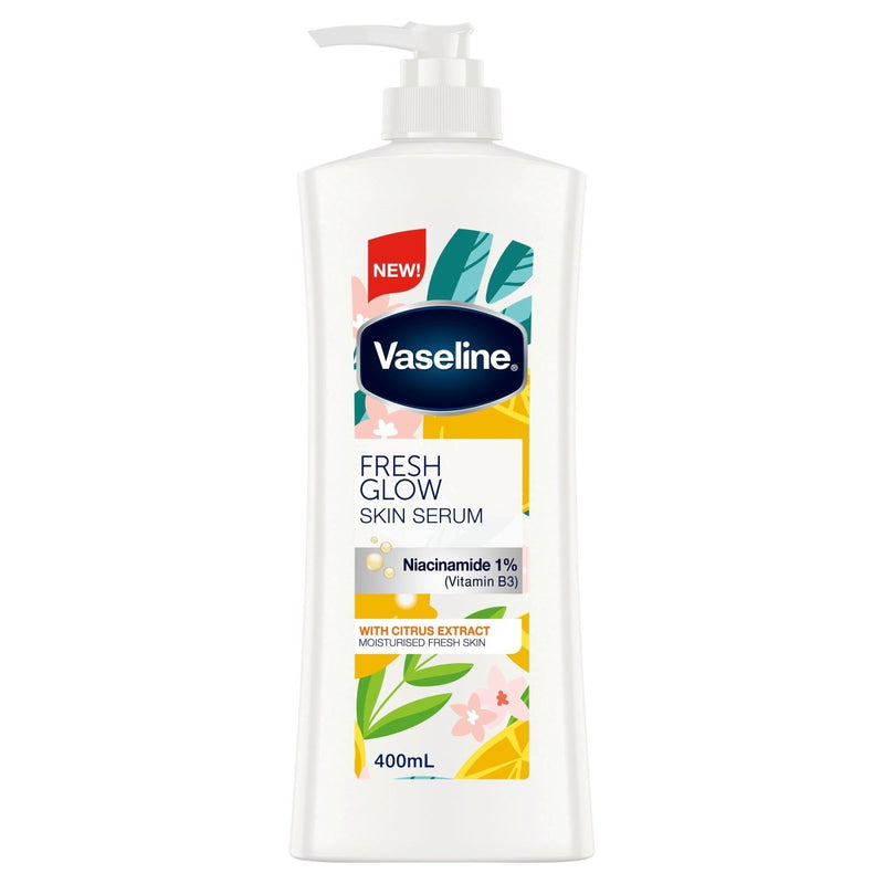 Vaseline Body Lotion Fresh Glow Skin Serum with Niacinamide 1%(Vitamin B3) 400mL - VITAL+ Pharmacy