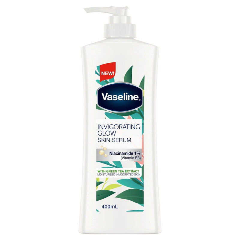 Vaseline Body Lotion Invigorating Glow Skin Serum with Niacinamide 1% (Vitamin B3) 400mL - VITAL+ Pharmacy