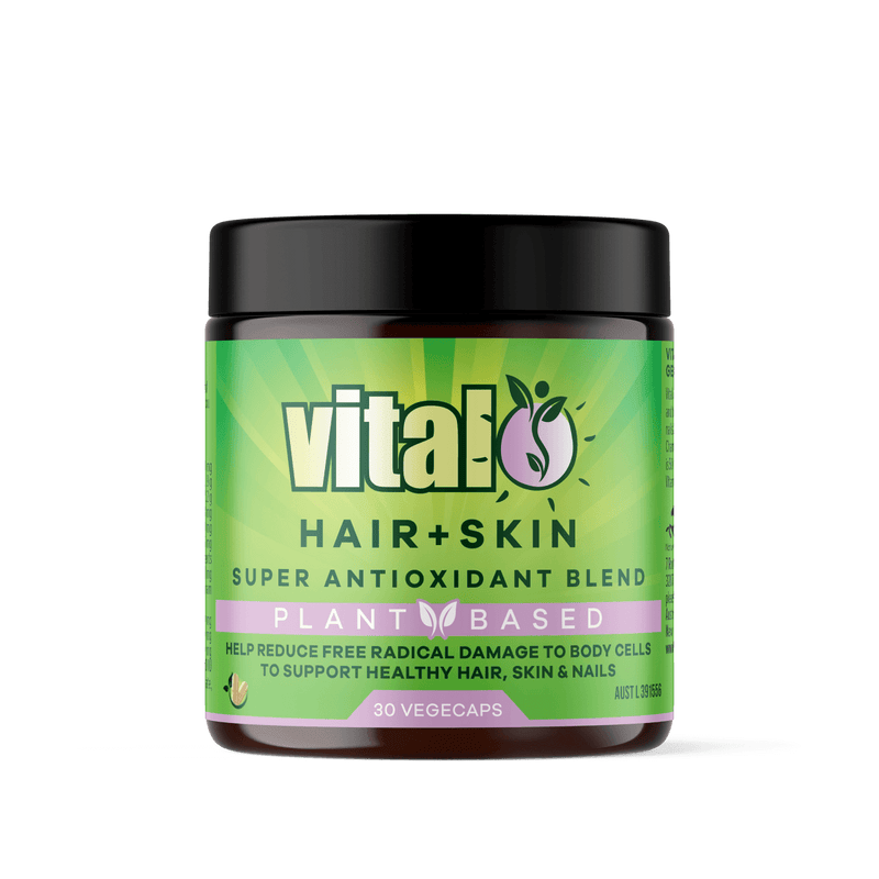 VITAL Hair+Skin Super Antioxidant Plant Based Blend 30 Vegecaps - VITAL+ Pharmacy