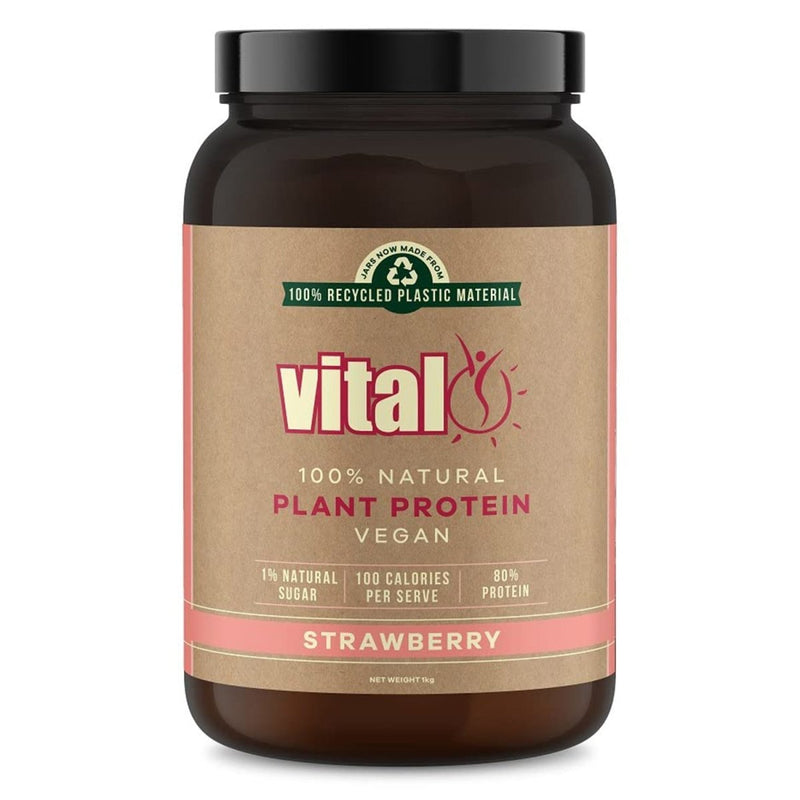 VITAL Plant Protein Powder Strawberry 1kg - VITAL+ Pharmacy