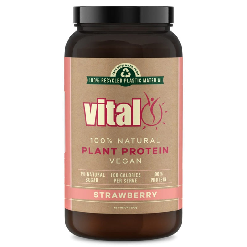 VITAL Plant Protein Powder Strawberry 500g - VITAL+ Pharmacy