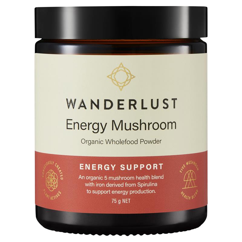 Wanderlust Energy Mushoom Powder 75g - VITAL+ Pharmacy