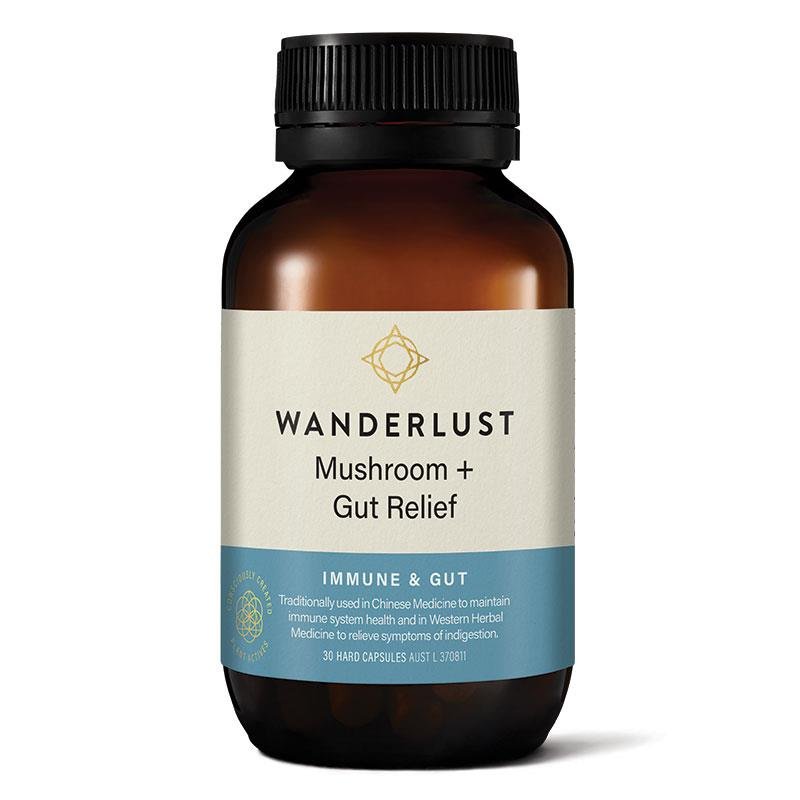 Wanderlust Mushroom + Gut Relief 30 Capsules - VITAL+ Pharmacy