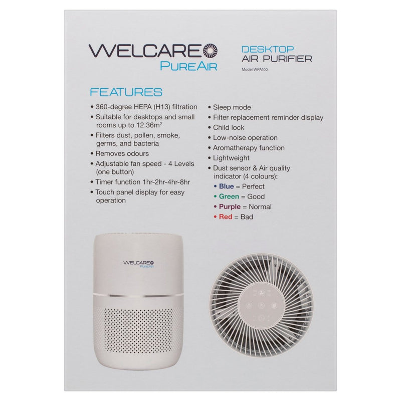 Welcare Pureair Desktop Air Purifier WPA100 - VITAL+ Pharmacy