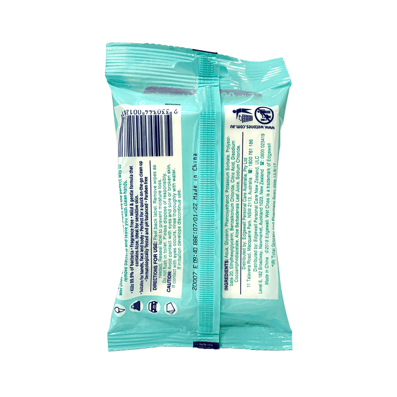 Wet Ones Be Gentle Sensitive Wipes 15 Pack - Vital Pharmacy Supplies